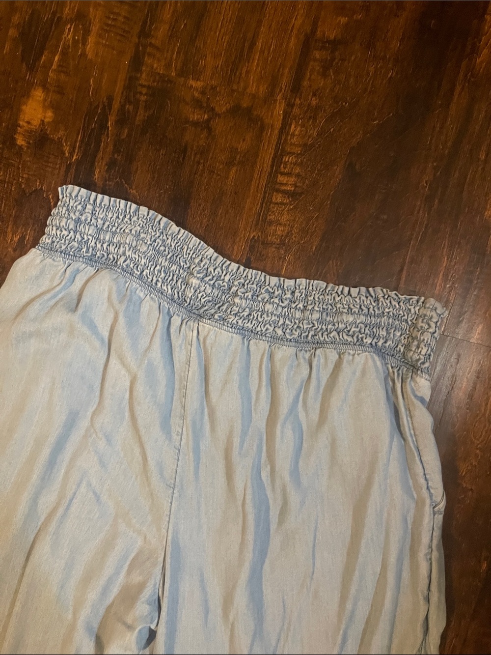 SO Light Blue Smocked Waist Wide Leg Pants - Picture 7 of 7